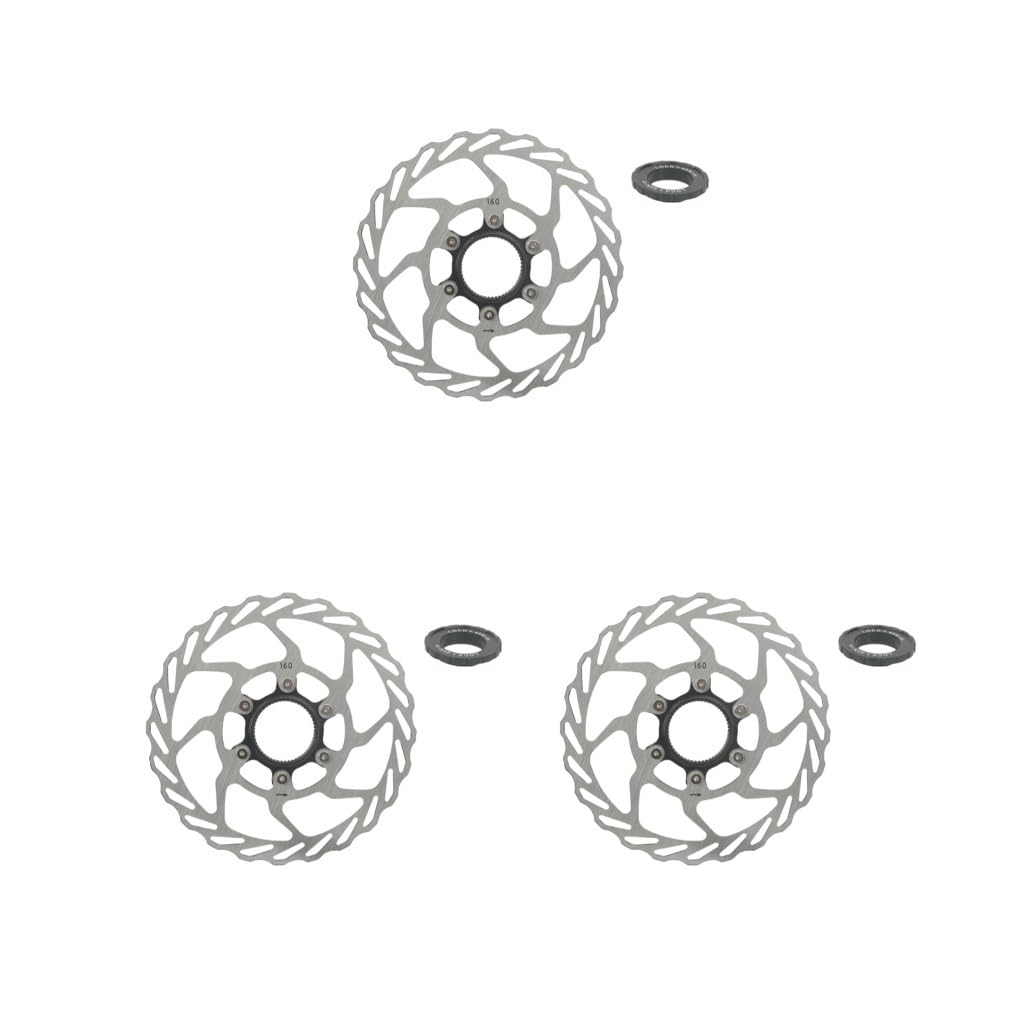 3er-Set Mountainbikes aus Edelstahl, Zentralverriegelung, Scheibenbremse, Rotor, korrosionsbeständig, Wärmeableitung, Rotoren, Zubehör, 160 mm von Mealoodiousmusea