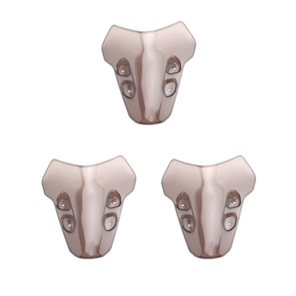 3er-Set einfach zu installierende Motorrad-Luft-Windschutzscheibe, hohe Leistung, leicht, robust und langlebig, ABS-Luft-Windschutz, Dunkelbraun von Mealoodiousmusea