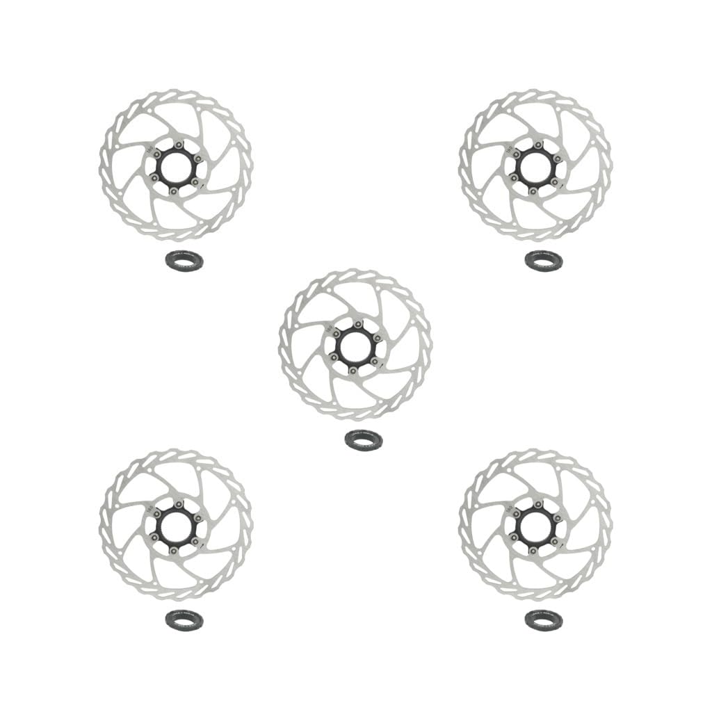 5er-Set Mountainbikes aus Edelstahl, Zentralverriegelung, Scheibenbremse, Rotor, Ersatz, korrosionsbeständig, Wärmeableitung, Rotoren, 180 mm von Mealoodiousmusea