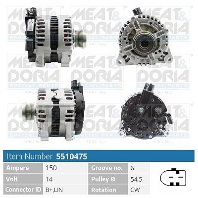 Meat & Doria 5510475 Lichtmaschine Land Rover Freelander Ii, von Meat & Doria