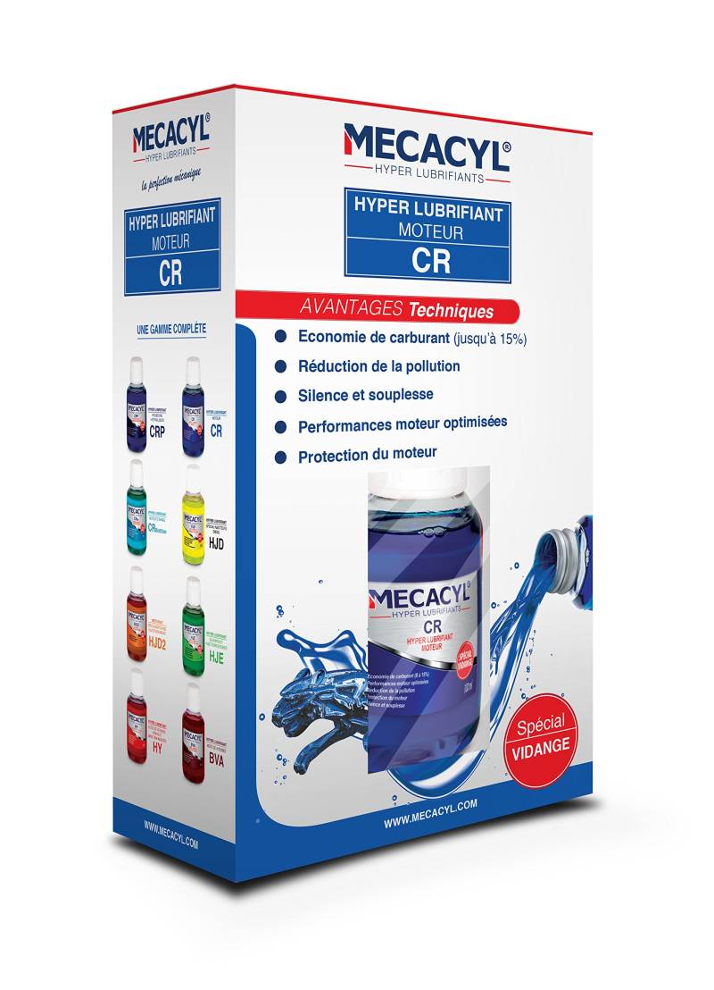 Mecacyl CR – Flasche 300 ml – Hyper-Schmiermittel – speziell für Entleerung von 4-Takt-Motoren, Benzin, Diesel, Hybrid, Gas von Mecacyl