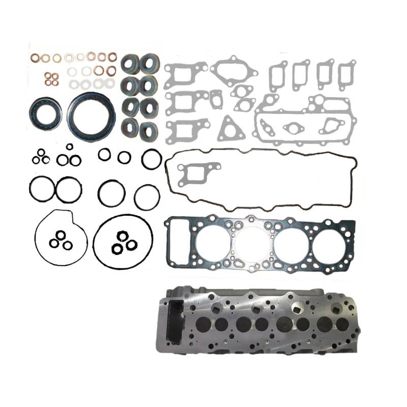 Meckparts PYR00778 Zylinderkopf und vollständiger Dichtungssatz, kompatibel mit Peljob-Bagger EB25.4 EB30.4 EB306 EB250 EB300 kompatibel mit Mitsubishi Motor S3L S3L2 von Meckparts