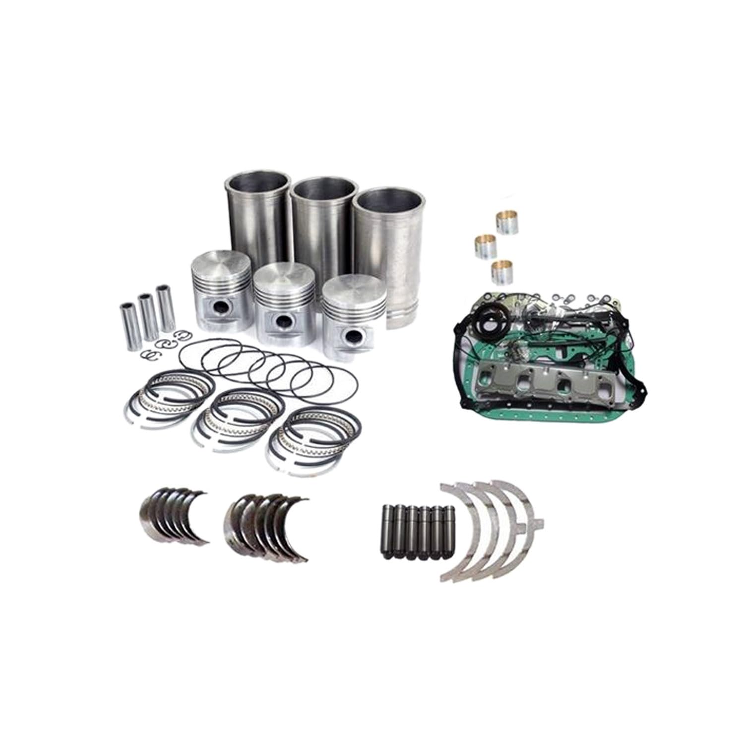 Meckparts Überholung Rebuild Kit Kompatibel mit Kubota Traktoren B1200 B7100 B7100HST-DT B7001 B5100D-P B5100E-P B5200D B5200E B7100D-P B7100HST-D B7100HST-E Motoren D75 0 D750B D750-B von Meckparts