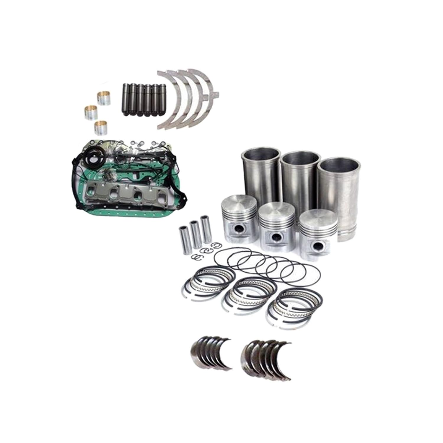 Meckparts Überholungs-Set kompatibel mit Kubota Motoren D750 D750B D750-B Traktoren B1200 B7100 B7100HST-DT B7001 B5100D-P B5100E-P B5200D B5200E B7100D-P B71000 HST-D B7100HST-E von Meckparts