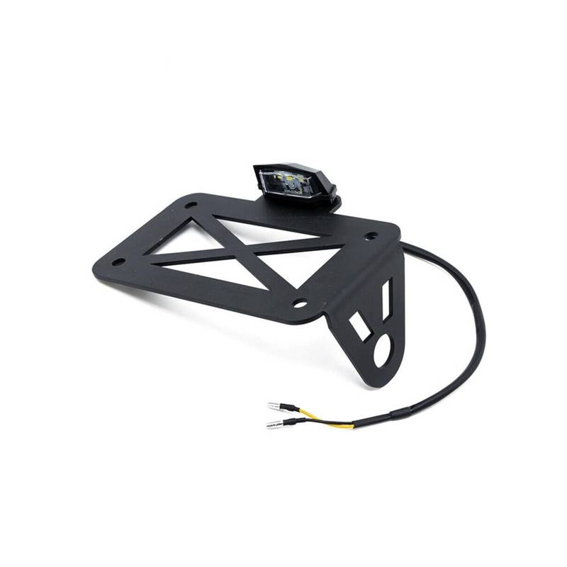 MedgAs Motorrad-Kennzeichenhalter hinten mit LED-Licht for Chopper Bobber von MedgAs