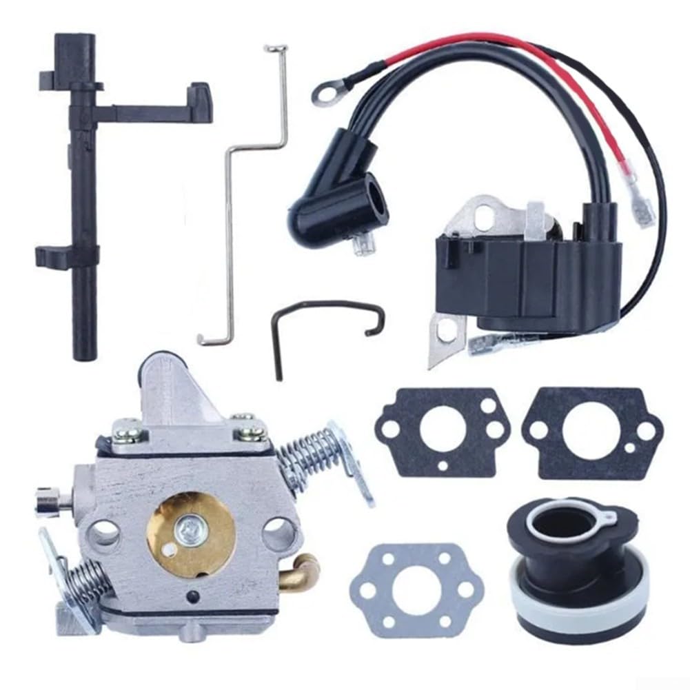 MS170C/MS180C Kettensägen-Ersatzvergaser-Set, kompatibel mit Modellen für 017 und 018 für verbesserte Kraftstoffeffizienz und Leistung von MeevrgR