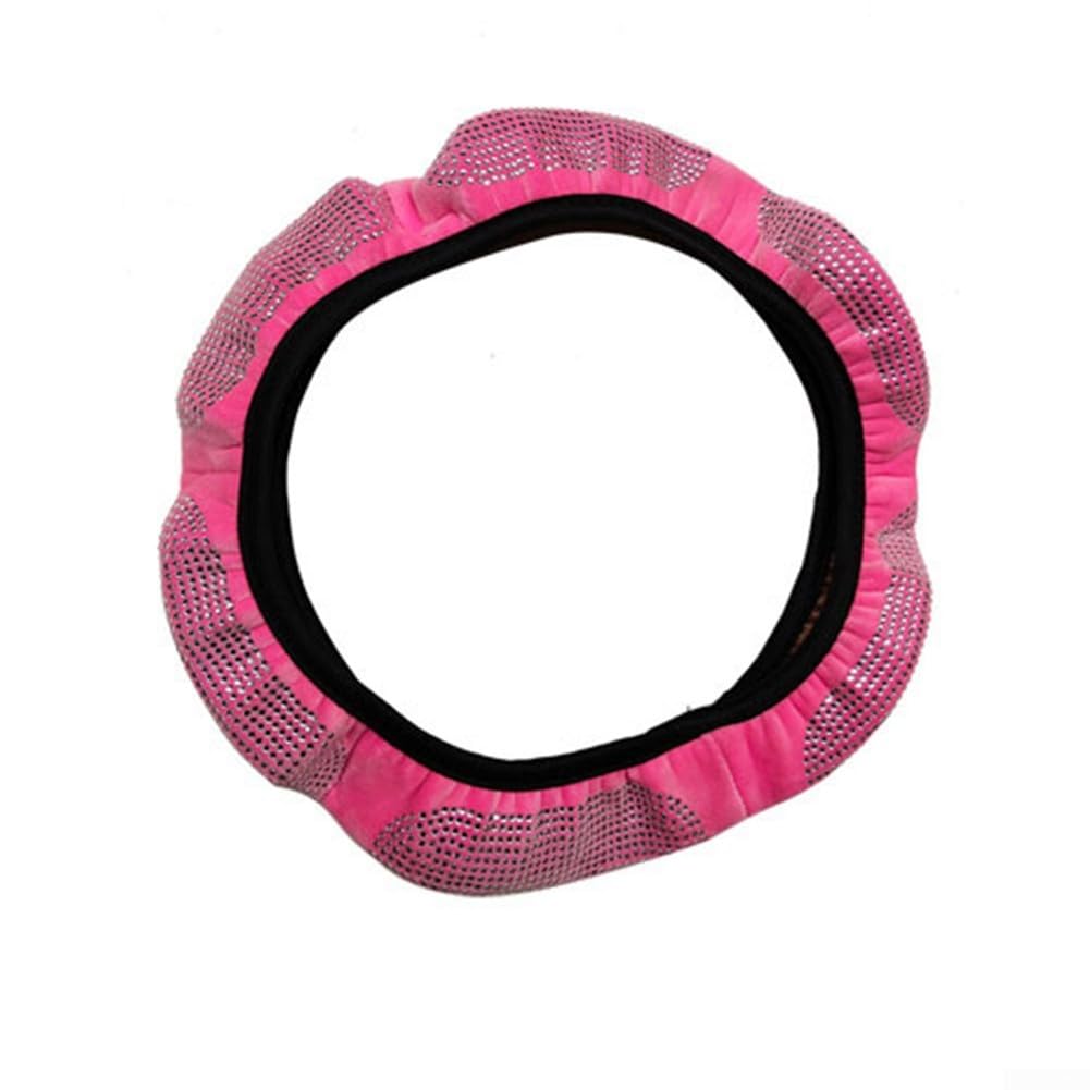 Praktischer rosa Lenkradbezug, verformungsfreies Material, passend für 35,6 cm, 12,7 cm, 38,1 cm Lenkräder von MeevrgR