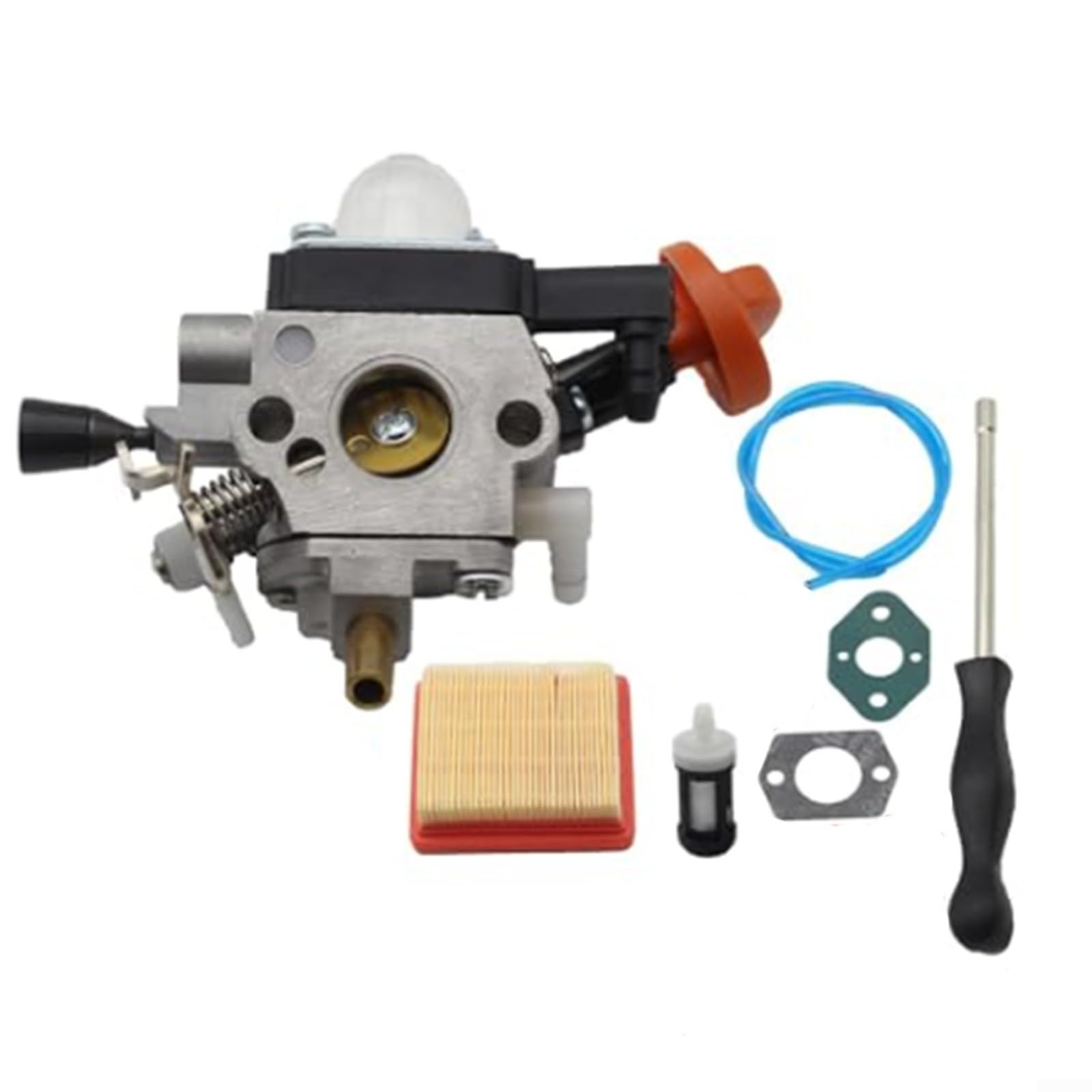 Trimmer-Vergaser-Kit 41801200615, kompatibel mit FS89, für FS91, FS111, HT102, FC111, KM91R, KM111R für effiziente Leistung von MeevrgR