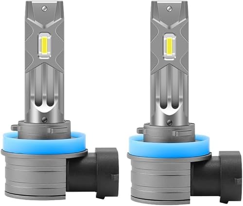 Mefluctuate Halogen Auto Lampen H11, 200% Helligkeit als Halogenlampen 6500K Kaltes Weiß,1:1 Mini-Größe, 2 Stück von Mefluctuate