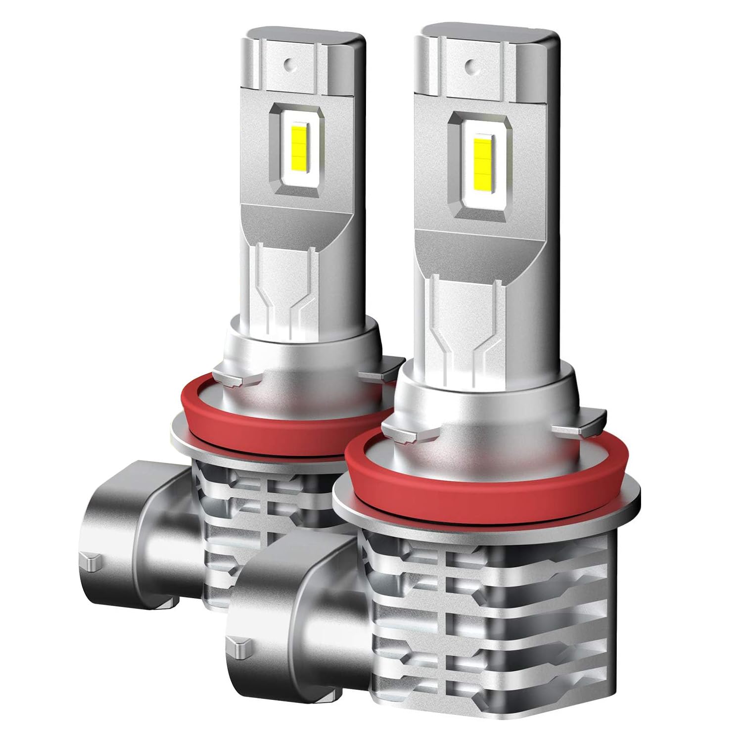 Mefluctuate Halogen Auto Lampen H11, 55W 300% Helligkeit als Halogenlampen11000LM 6000K Kaltes Weiß,1:1 Mini-Größe, 2 Stück von Mefluctuate