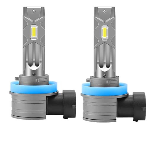 Mefluctuate Halogen Auto Lampen H11, 55W 300% Helligkeit als Halogenlampen11000LM 6000K Kaltes Weiß,1:1 Mini-Größe, 2 Stück von Mefluctuate