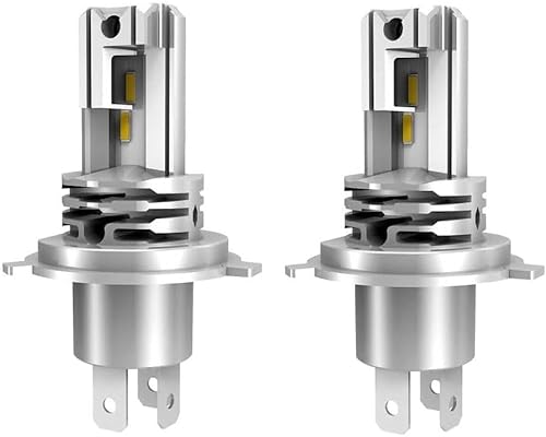 Mefluctuate Halogen Auto Lampen H4, 55W 400% Helligkeit als Halogenlampen11000LM 6000K Kaltes Weiß,1:1 Mini-Größe, 2 Stück von Mefluctuate