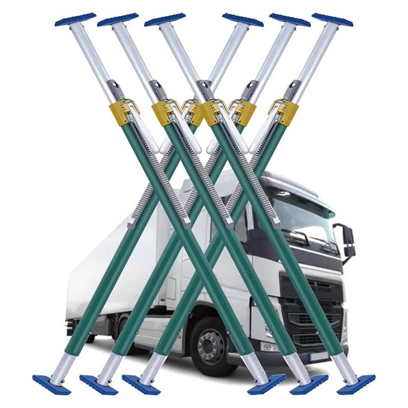 MegLob 6-Pack-Frachtbar, Hochleistungsstahl-Ladungsstabilisatorstange, Professionelle LKW-Bettlager-Organisator, Verriegelungsfeder-Ratschen, Hochleistungs-LKW-Aufbewahrungslösung,130cm to 168cm von MegLob