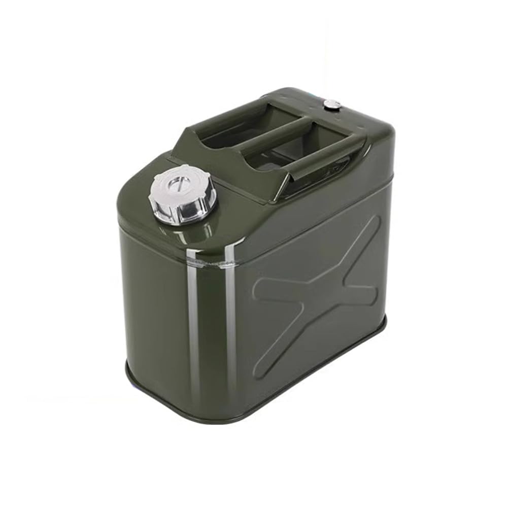 MegLob Eisenöl -Trommel, Tragbarer Ölvorratsbehälter, Outdoor -Kraftstofftank -Benzin -Tank, Camping -Notwassertank, Metallöllagerkapsel, Fahrzeugdieseltank Für Automobile,10l von MegLob