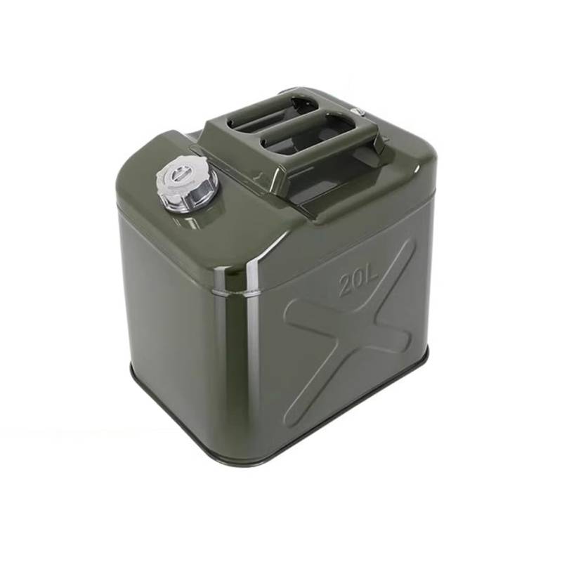 MegLob Eisenöl -Trommel, Tragbarer Ölvorratsbehälter, Outdoor -Kraftstofftank -Benzin -Tank, Camping -Notwassertank, Metallöllagerkapsel, Fahrzeugdieseltank Für Automobile,20l von MegLob