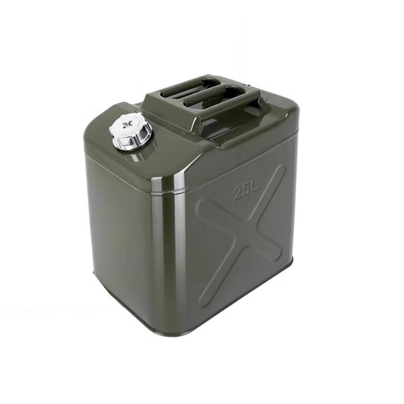 MegLob Eisenöl -Trommel, Tragbarer Ölvorratsbehälter, Outdoor -Kraftstofftank -Benzin -Tank, Camping -Notwassertank, Metallöllagerkapsel, Fahrzeugdieseltank Für Automobile,25l von MegLob