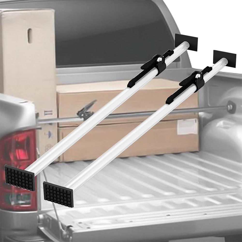 MegLob Rattern Utility Cargo Bar, Hochleistungs-Pickup-LKW-Bettstange, Hochleistungsstahl-Ladungsstabilisatorstange, Verstellbare Lastverriegelungsstangen Für LKW,2 Packs von MegLob