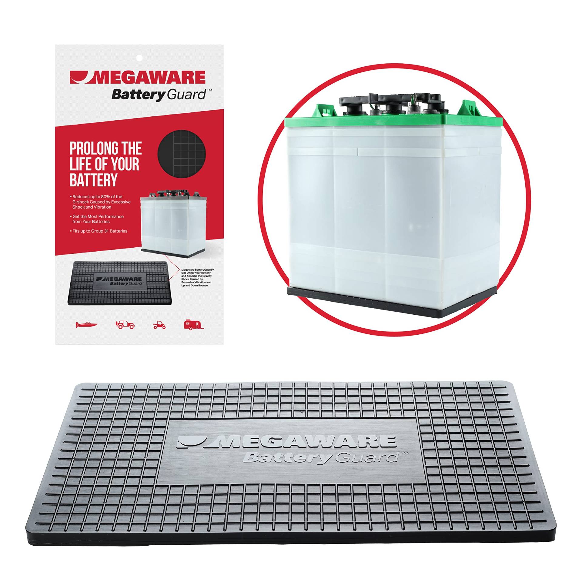 MEGAWARE KEELGUARD Batteryguard Batterieschutz � Sto�- und Vibrationsd�mpfer von Megaware KeelGuard