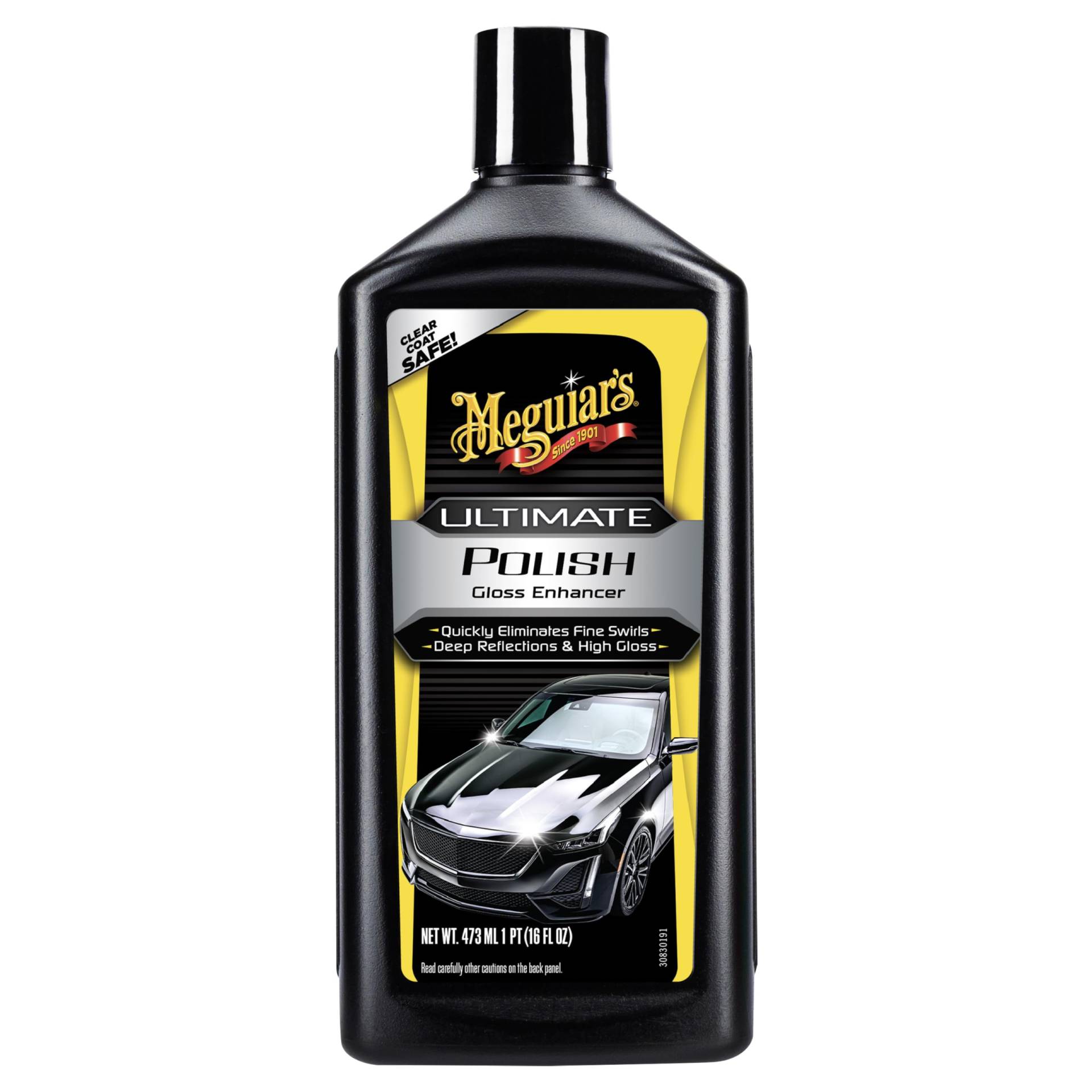 Meguiar's G19216EU Ultimate Polish Hochglanzpolitur - Autopolitur & Autoreinigung - Kratzer Entferner Auto- einfache Handanwendung und Poliermaschine - feines Polierkorn 473ml von Meguiar's