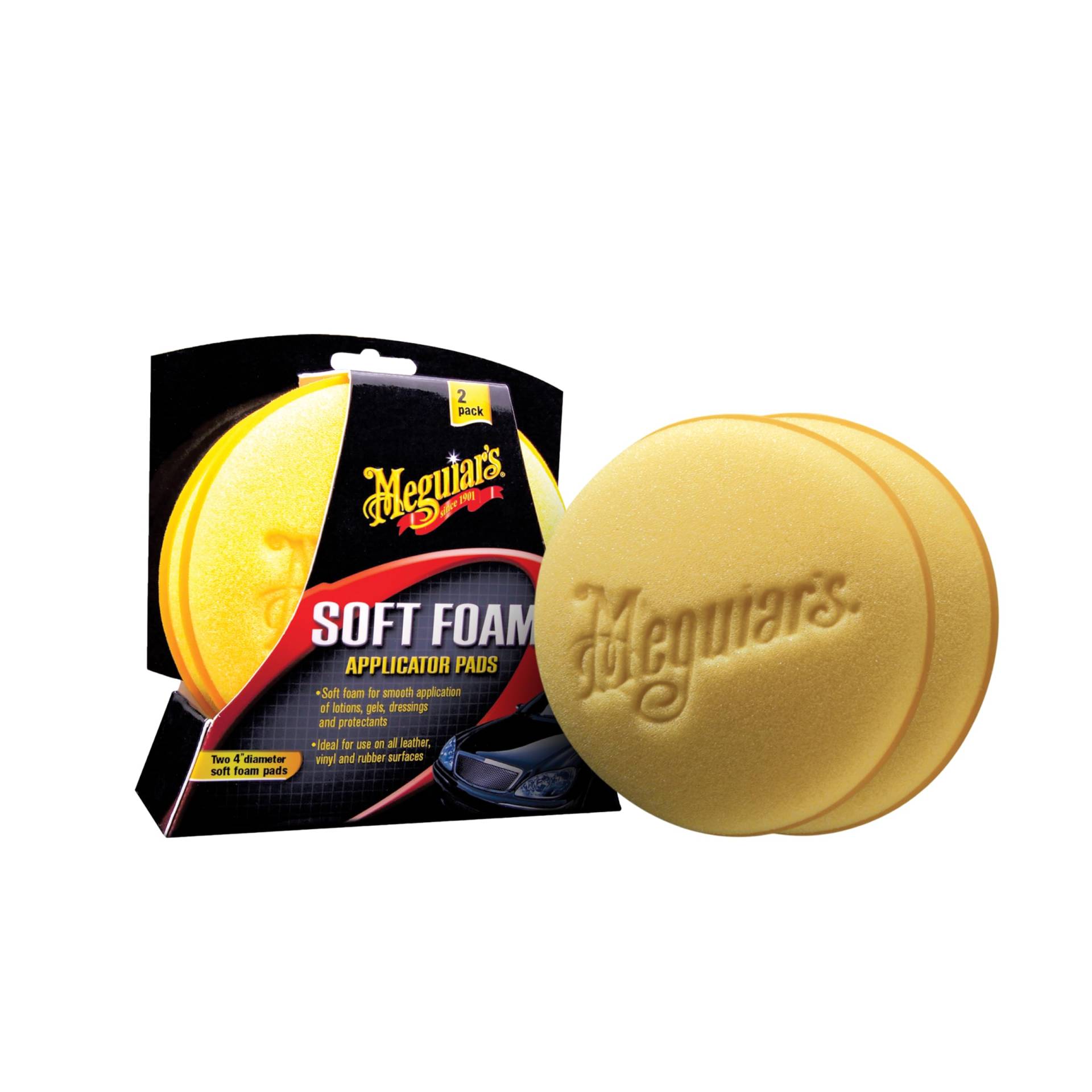 Meguiar's X3070 Soft Foam Applicator Pads Auftragschwamm, 2er-Pack von Meguiar's