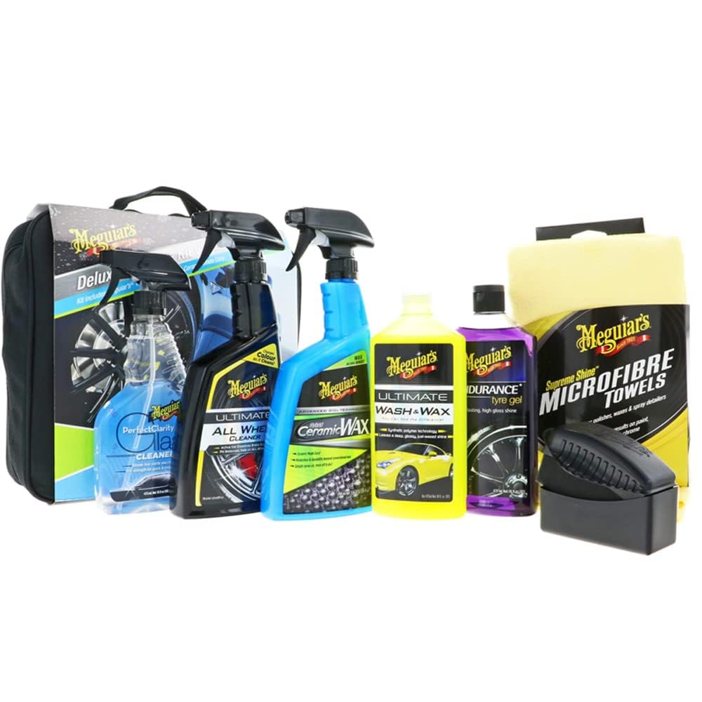 Meguiar's DELKITV2 Deluxe Car Care Kit V2 Autopflegeset inkl. Meguiar's Hybrid Ceramic Spray Wax von Meguiar's