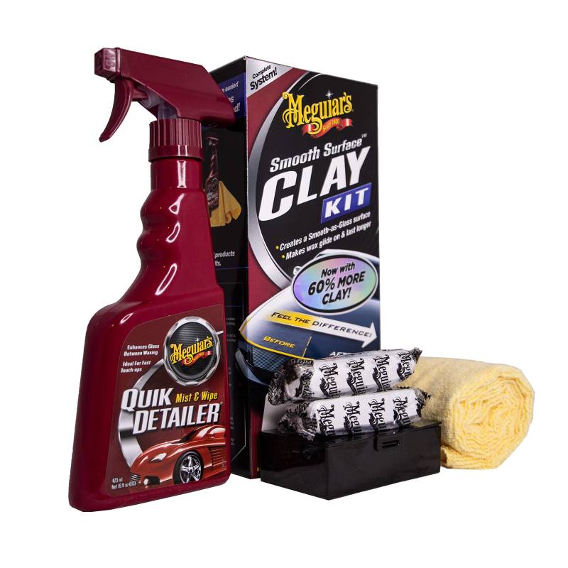 Meguiar´s G1016 Quik Detailer, 473 ml, Reinigungsknete, 1 Supreme Shine Mikrofasertuch, 2 x 80 g von Meguiar's