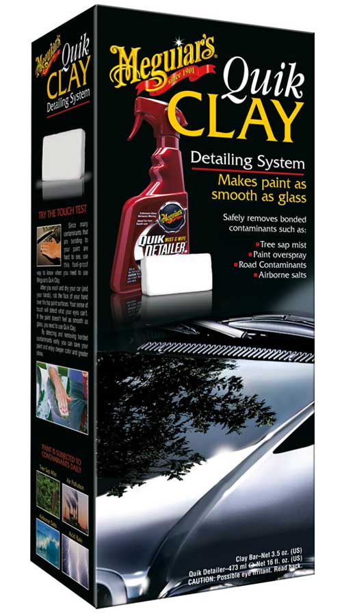 Meguiar's G1116EU Quik Clay Detailing System - Starter Kit Lackreinigungsset mit Lackreinigungsknete, 473ml + 80g von Meguiar`s