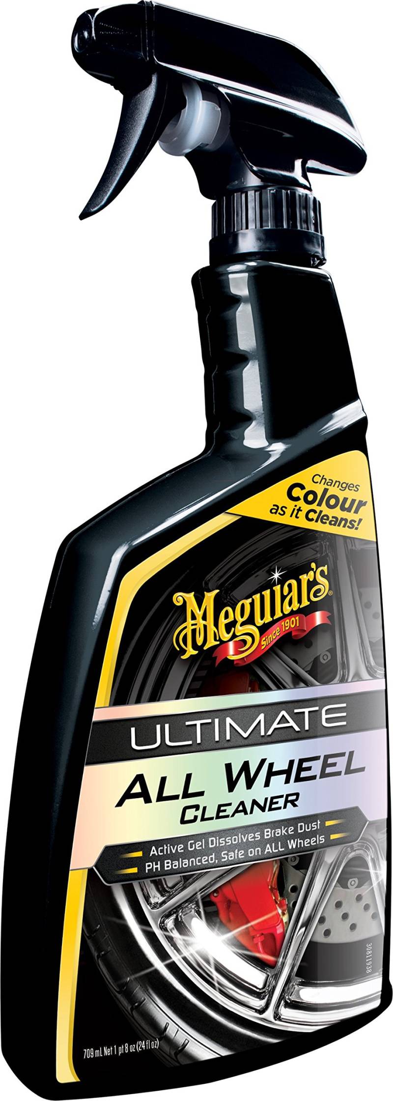 Meguiar's G180124EU Ultimate All Wheel Cleaner Felgenreiniger, Reinigt alle Felgenoberflächen, Entfernt Bremsstaub und Schmutz, PH-Neutral, 709ml von Meguiar's