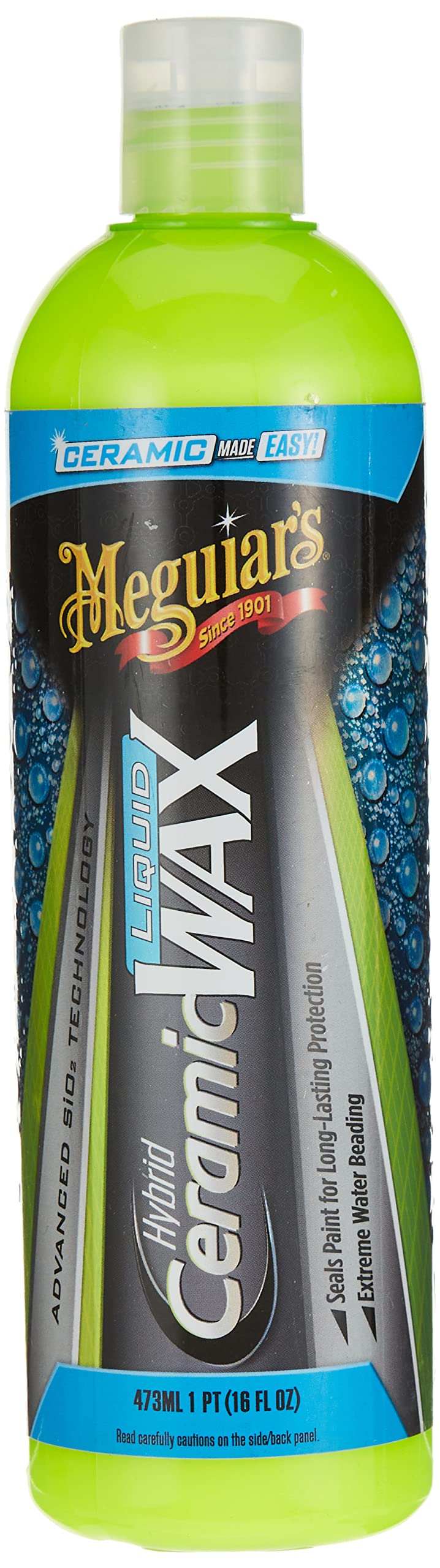 Meguiar's G200416EU Hybrid Ceramic Liquid Car Wax Keramikwachs - Autopflege- Autowachs mit Abperleffekt - Keramik Versiegelung - hält lange - 473ml von Meguiar's