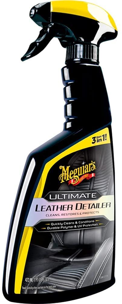 Meguiar's Lederpflege Auto - Leder Reinigung, Schutz & Glanz - Autositz Reiniger - Ultimate Leather Detailer G201316EU, 473ml von Meguiar's