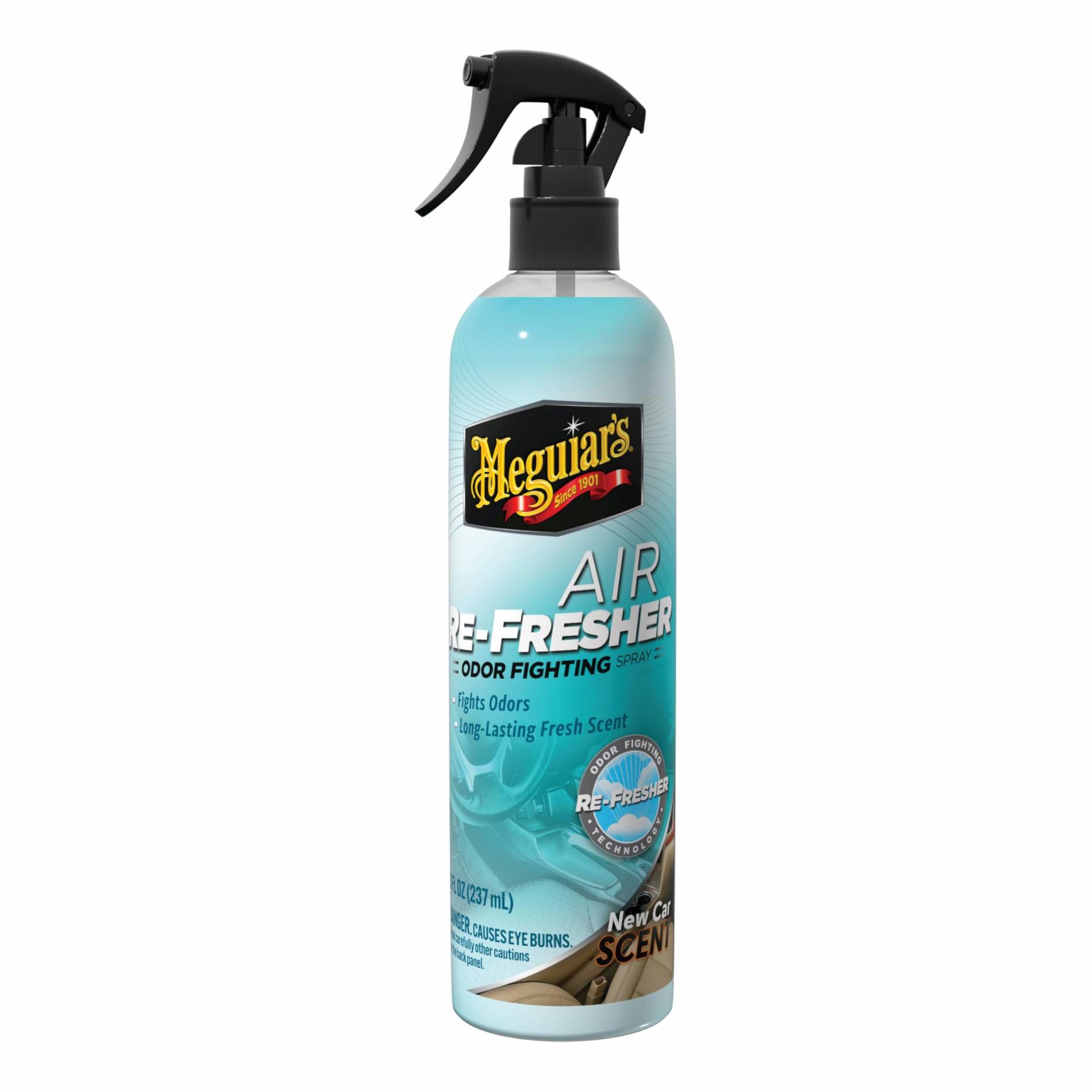 Meguiar’s G250608EU Air Re-Fresher Odor Fighting Spray - Neuwagenduft - Praktischer Auto-Lufterfrischer - bekämpft angenehme Gerüche - hinterlässt langanhaltenden Neuwagenduft - 237ml Sprühflasche von Meguiar's