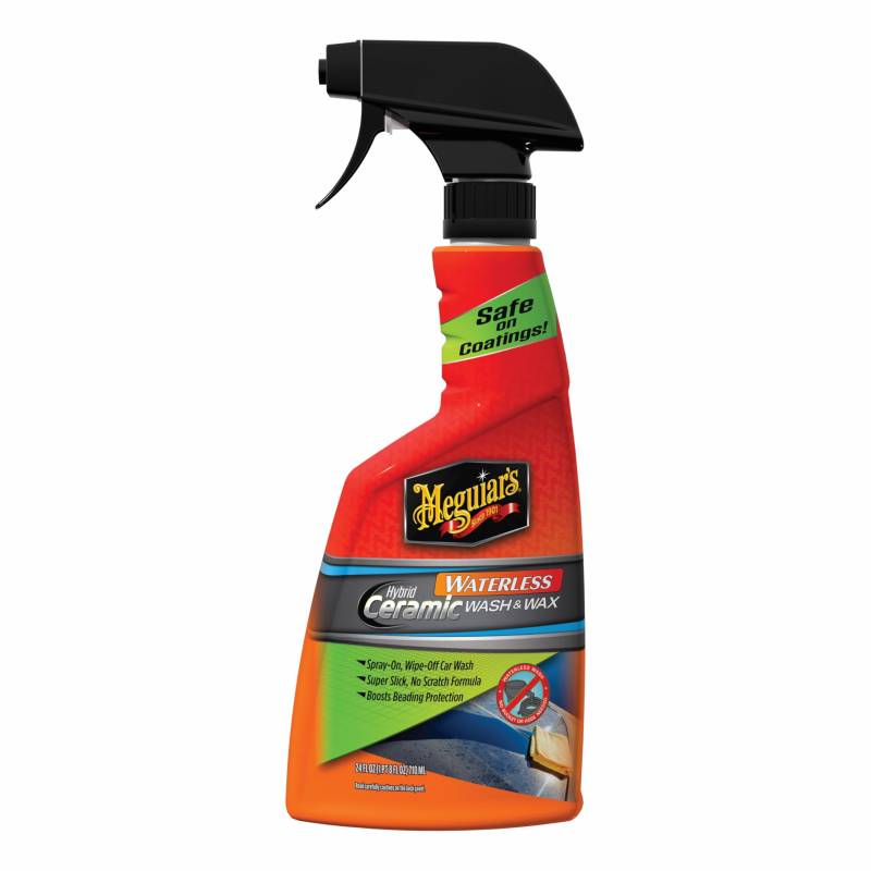 Meguiar’s G251024EU Hybrid Ceramic Waterless Wash & Wax - Trockenwäsche - Wachsspray - Waschen ohne Wasser mit Keramikwachsschutz für eine glatte Schutzschicht - Kratzfreie Formel für mehr Glanz 710ml von Meguiar's