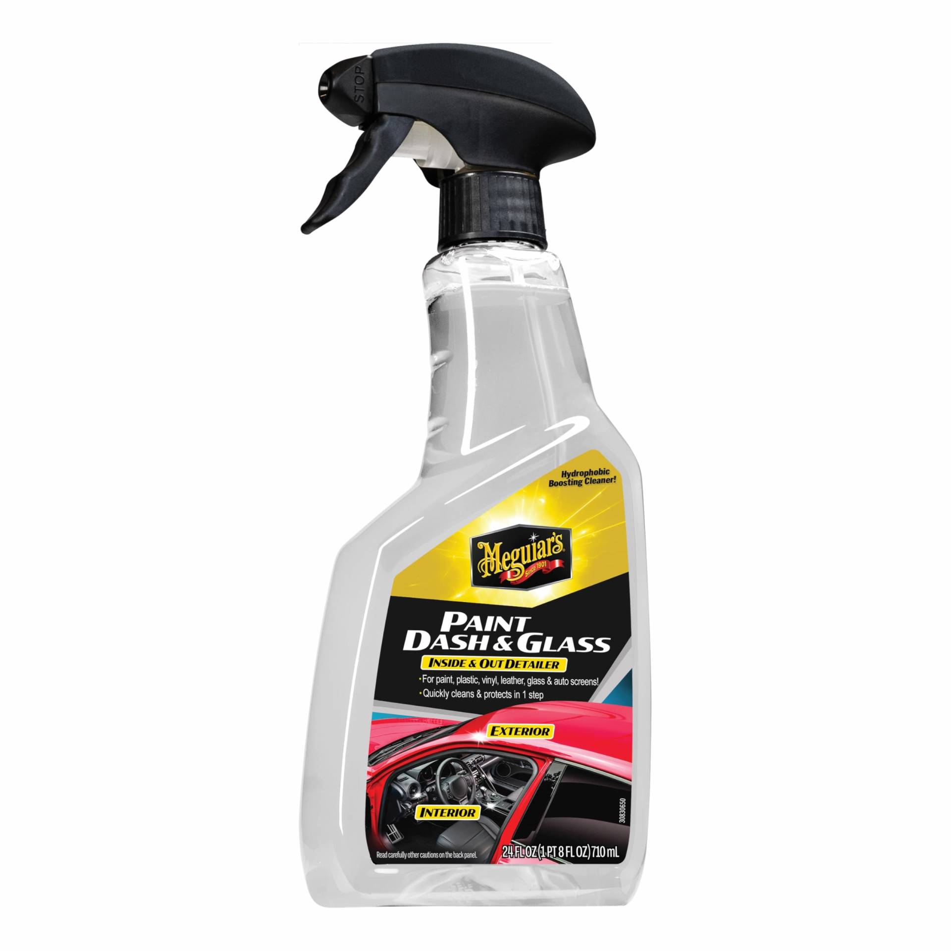 Meguiar’s G250224EU Paint, Dash & Glass Inside & Out Detailer - Lack-, Armaturenbrett- und Glasreiniger für innen und außen - Ideal für Lack, Kunststoff, Vinyl, Leder, Glas und Displays - 710 ml von Meguiar's