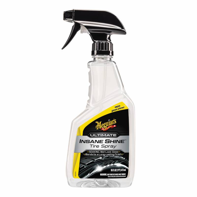 Meguiar’s G250816EU Ultimate Insane Shine Tire Spray - Reifenglanzspray für langanhaltenden Hochglanz - Nassglanz - einfach anzuwenden, fortschrittliche Formel für langanhaltendes Finish, 473ml Spray von Meguiar's