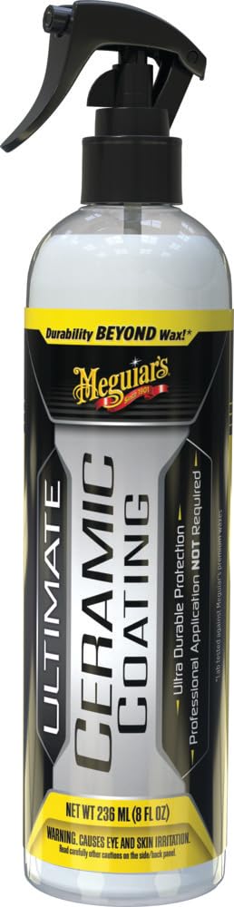 Meguiar's Ultimate Ceramic Coating - Haltbarer Keramikschutz mit Wasserabperleffekt, verbessertem Glanz, Glätte und Kaschierung kleinerer Lackfehler - G240108EU - 237 ml von Meguiar's