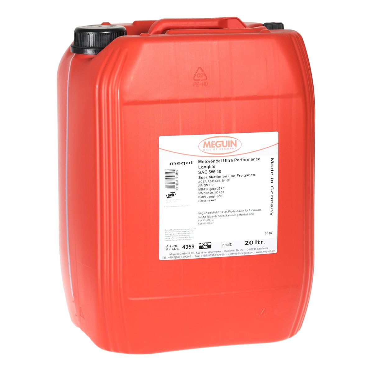 Meguin Ultra Performance Longlife 5W40 20 Liter von Meguin