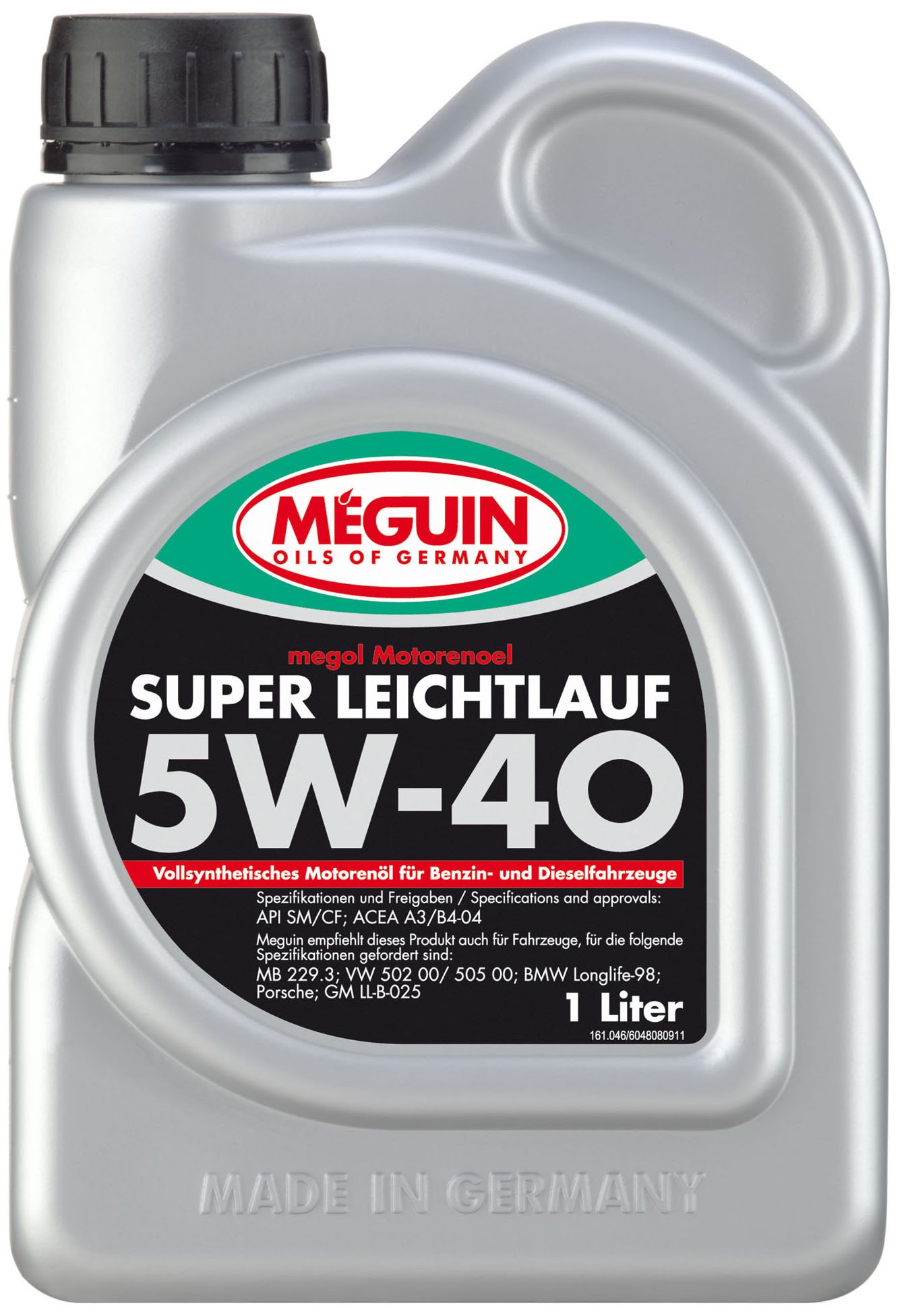 Meguin Megol Super Leichtlauf SAE 5W-40 vollsynthetisch | 1 L | vollsynthetisches Motoröl | Art.-Nr.: 4808, farblos von Meguin