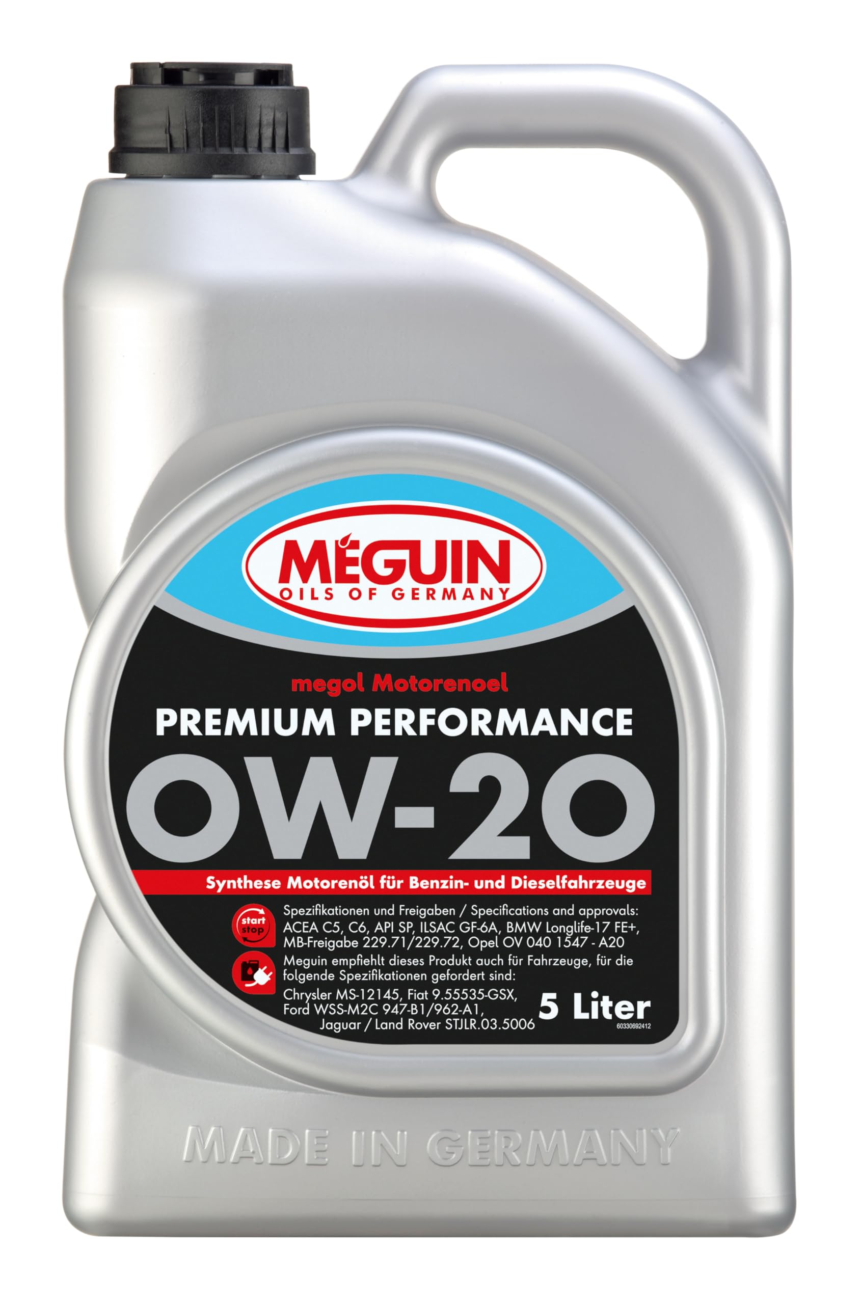 megol Motorenöl Premium Performance SAE 0W-20 | 5L | Motoröle | Art.-Nr.: 33069 von Meguin