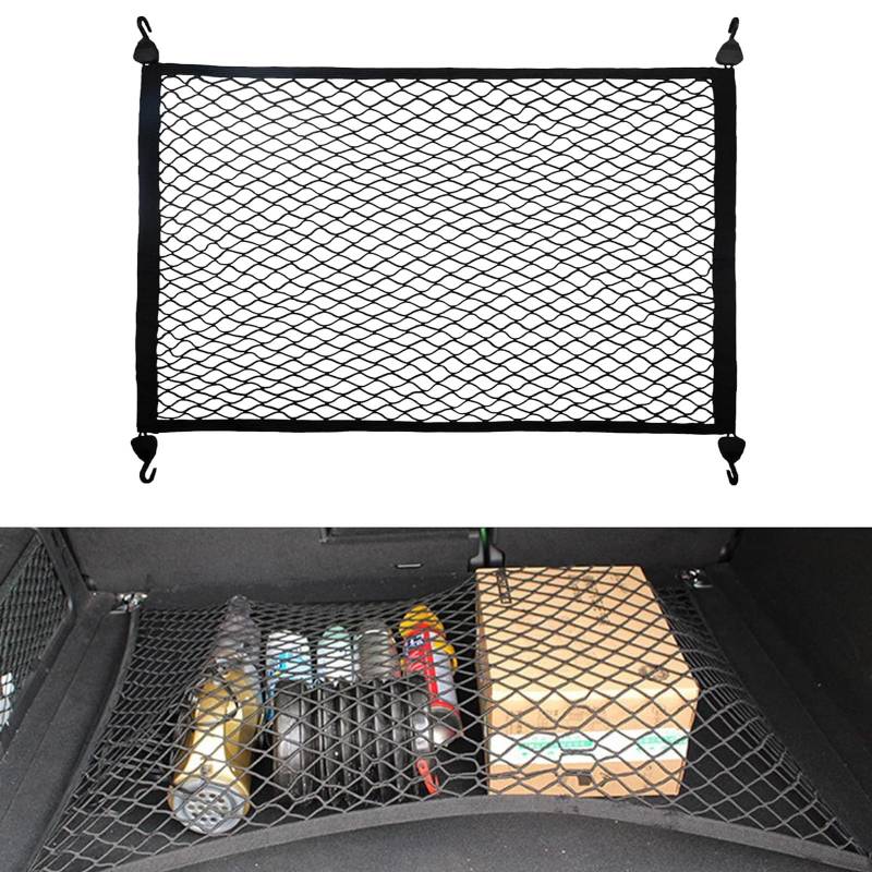 Kofferraum Netz Gepäcknetz Gepäcknetz Auto Gepäcknetz Wohnmobil 60 X 40 cm Erweiterbar Auf 120 X 80 cm Kofferraumdach Aufbewahrungsnetz Gleichmäßige MaschEnanordnung Passend für Die Meisten Autos von Meifiyu