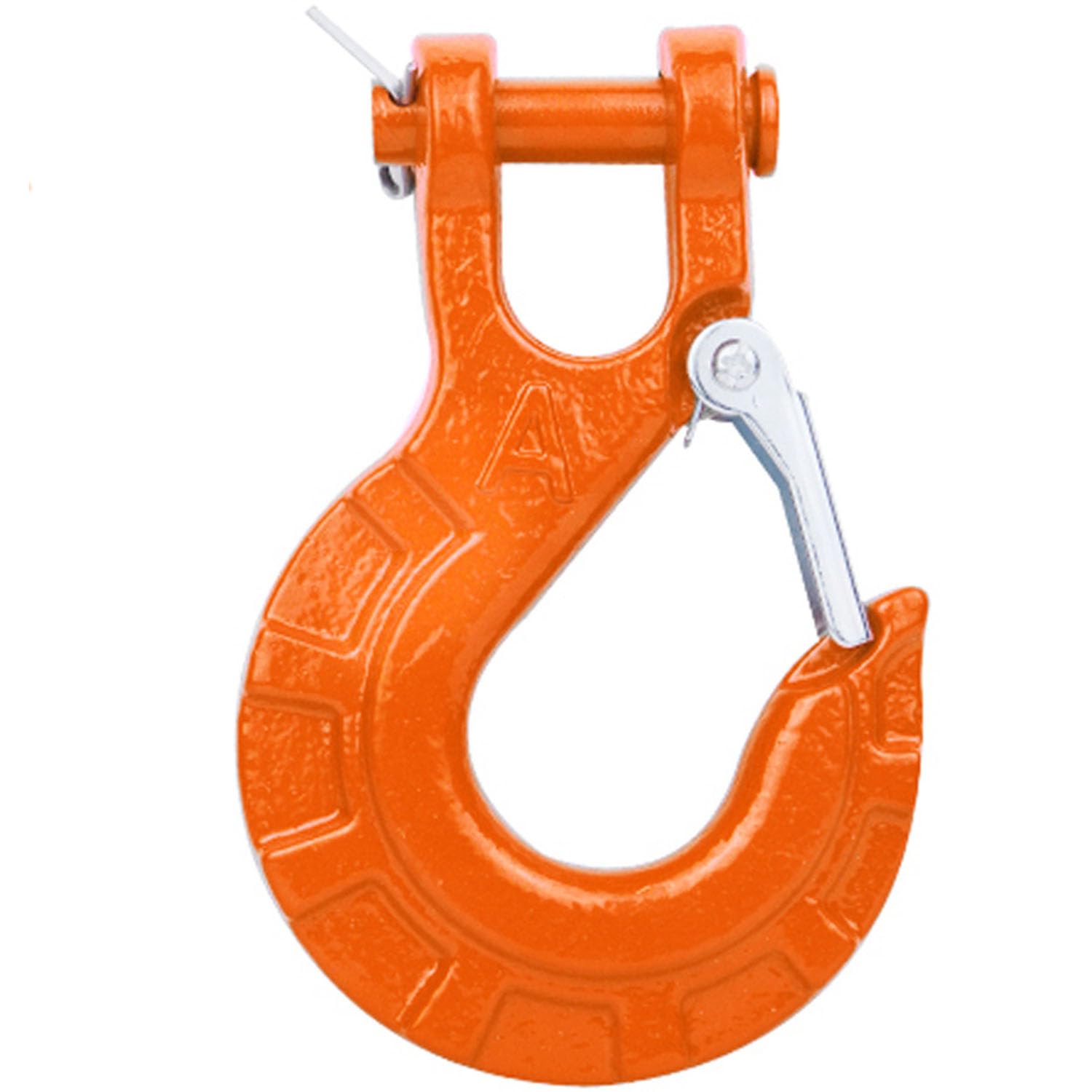 Winch Hook 3/8",Heavy Duty geschmiedeter Stahl Grade 70 Sicherheitsriegel Winch Hook Clevis Slip Hook mit Sicherheitsriegel Max 35,000 lbs für Winch Rope, ATV, UTV, Off Road Vehicle (Orange) von Meijeegu