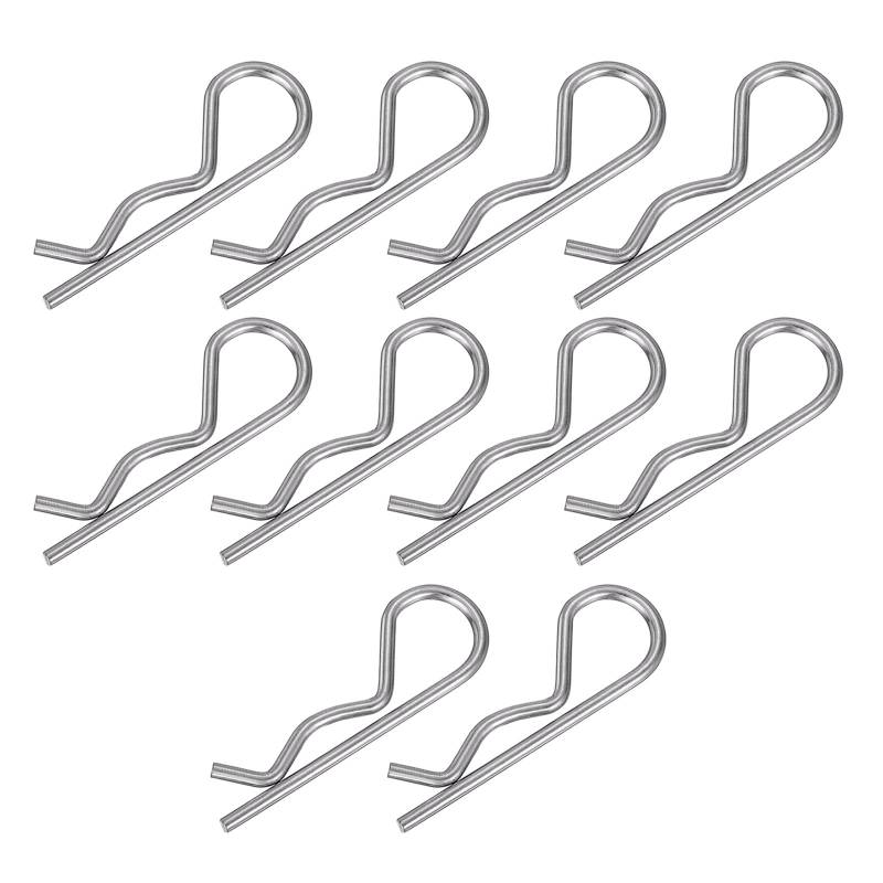 Meiliyizu 10 Stück Ohrförmige Federspinte aus Stahl, Haarnadel-Clips, Marine-Hardware-Verschluss für effektive Kupplungen, Stift-Verriegelungslösung von Meiliyizu