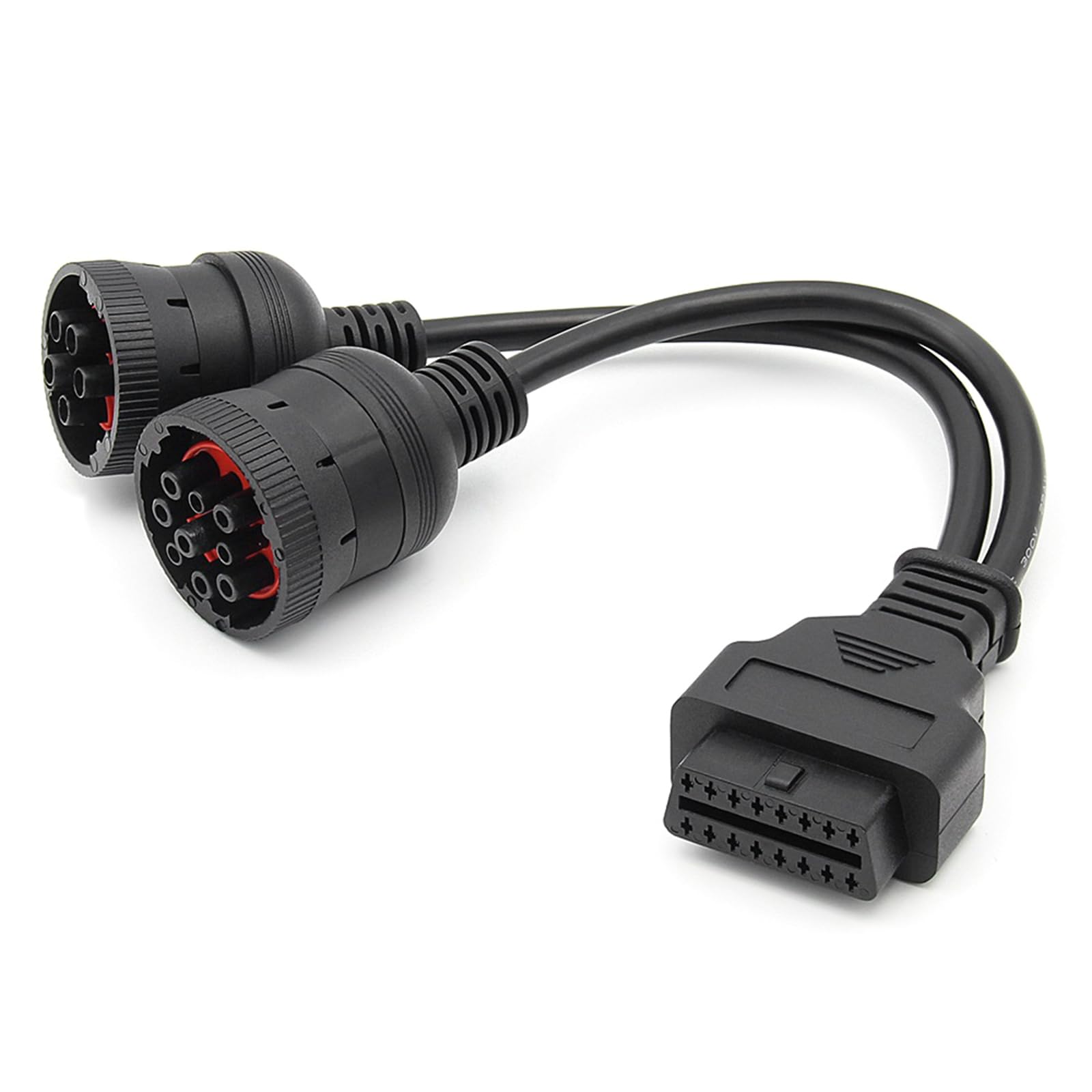 Meiliyizu 6-poliger 9-poliger auf OBDII 16-poliger Adapter J1939 J1708 J1587 Split-Y-Kabel für LKW-Fahrzeuge, Diagnoseadapterkabel von Meiliyizu