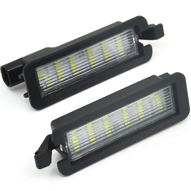 Meimeier 2 Stück 18-LED CAN-Bus fehlerfrei weiß 12V-24V für Dodge Charger Challenger Pacifica Jeep Compass RAM 1500 Kennzeichenlampe von Meimeier