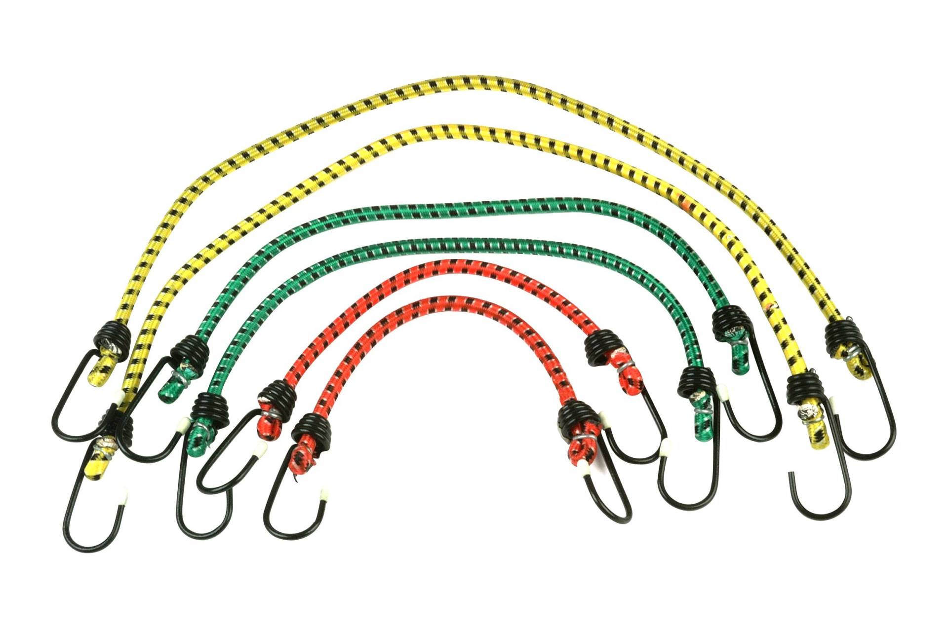 Meister Gepäckspanner-Set 6-teilig - 3 Längen: 30 cm, 45 cm & 60 cm - Stahlhaken mit PVC-Überzug - Dehnbar & reißfest - Für Ladesicherungen aller Art / Spanngummi mit 2 Haken / Expander / 8638100 von Meister