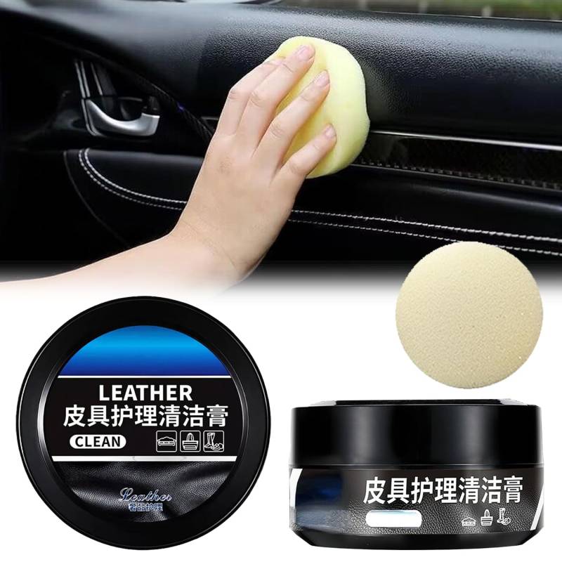 Meitianfse Leder-Reparatur-Set, Auto-Innenraum, Reinigungs- und Pflegecreme & Reinigungspaste für Lederpflege, Auto-Innen-Lederreinigungscreme, Möbel-Leder-Conditioner-Ölpaste (1 Stück) von Meitianfse