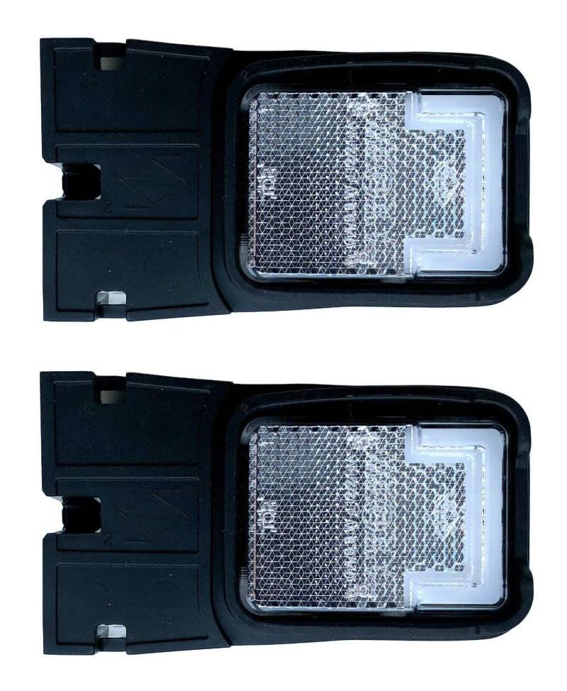 MelTruck® 2x LED Umrissleuchte Positionsleuchte für LKW Anhänger Trailer Wohnwagen (Weiß mit Halter) von MelTruck