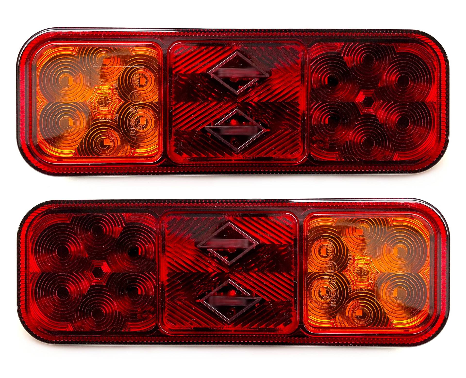 MelTruck® 2x 3 Funktions LED Rückleuchte 12V 24V E9 SET für LKW Anhänger Trailer Wohnwagen von MelTruck