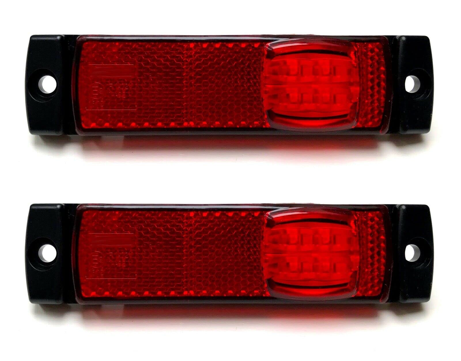 MelTruck® 2x LED Begrenzungsleuchte Umrissleuchte E9 für Wohnwagen Trailer Anhänger (Rot) von MelTruck