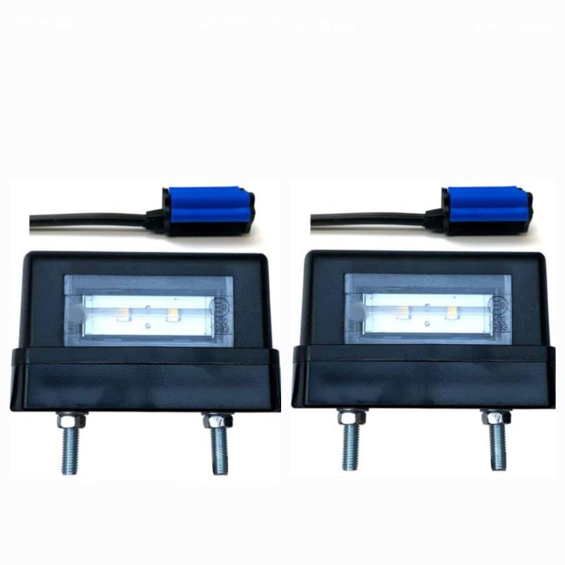 MelTruck® 2x LED Kennzeichenleuchte Kennzeichenbeleuchtung Beleuchtung Nummerschildlicht LKW Anhänger (mit Kabel 0,95 m und QS075) von MelTruck