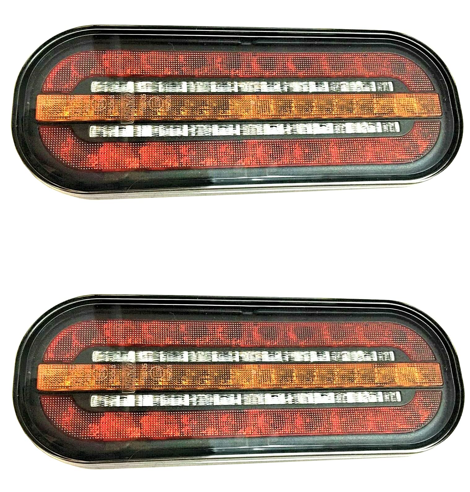 MelTruck® 2x LED Rückleucht 3 Funktionen dynamischer Blinker 12V 24V f. Anhänger Bajonett von MelTruck